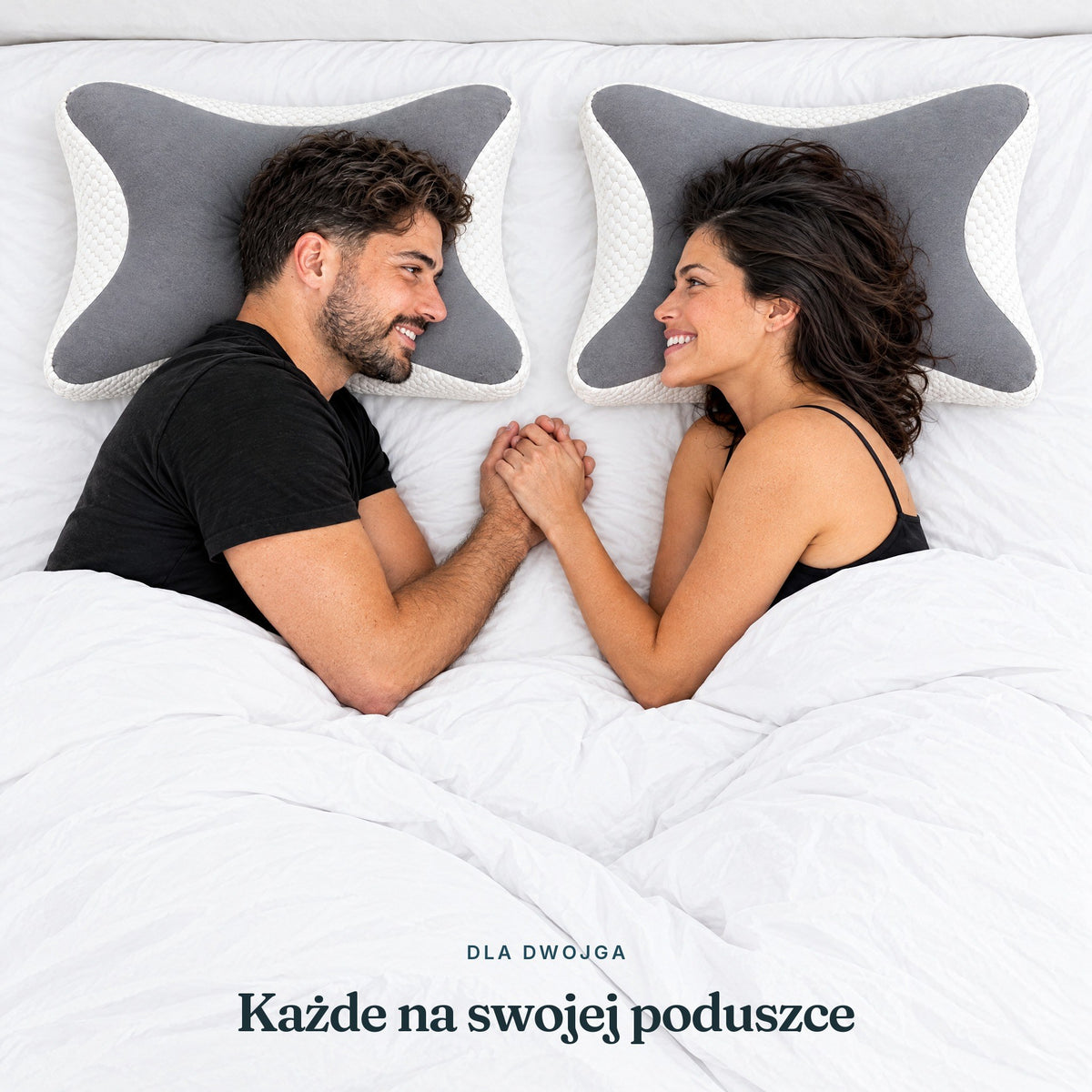 Para śpi na dwóch poduszkach Semedi Pro