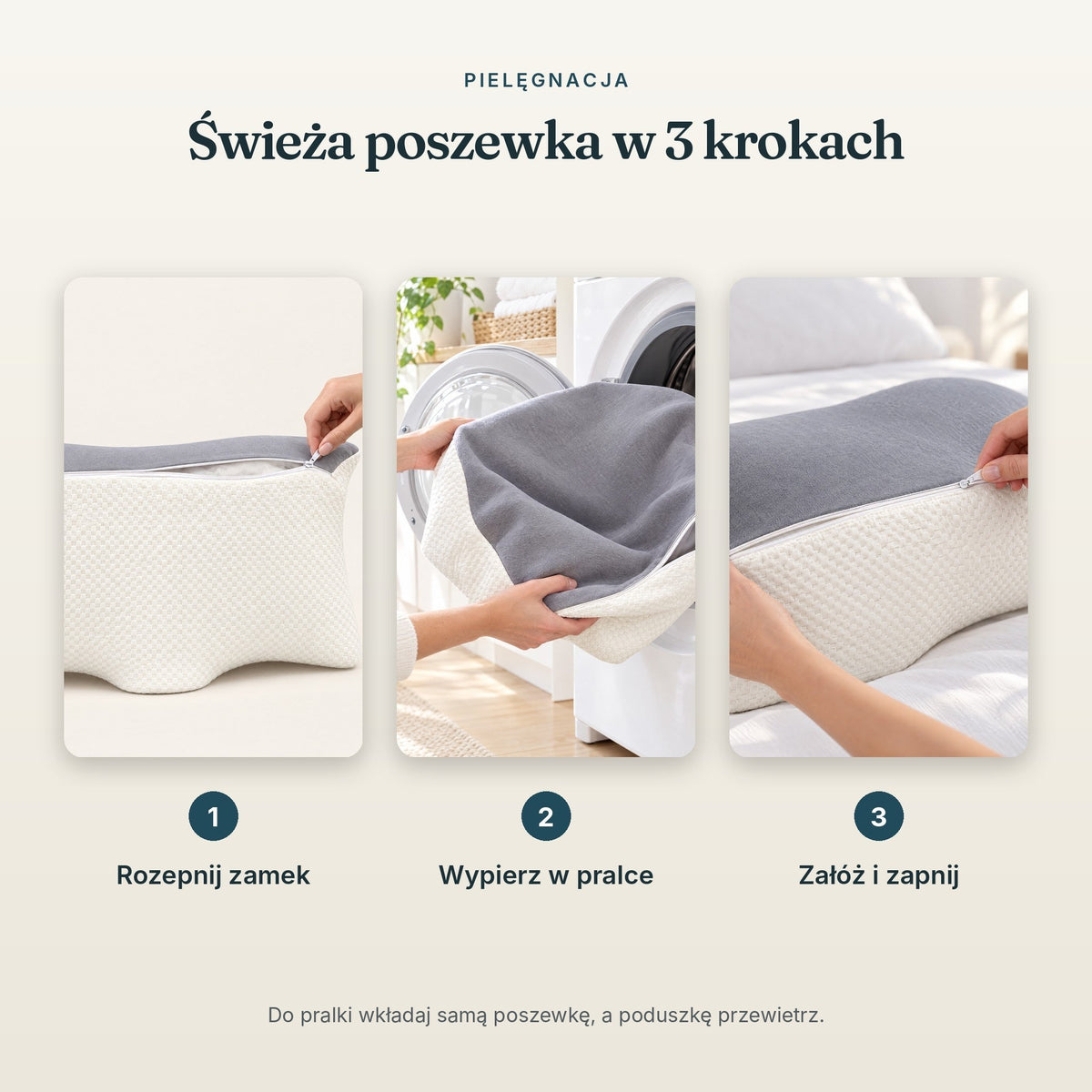Pielęgnacja poszewki Semedi Pro w trzech krokach